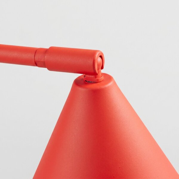 Tischlampe schwenkbar drehbar Stahl Rot E14 H:35cm