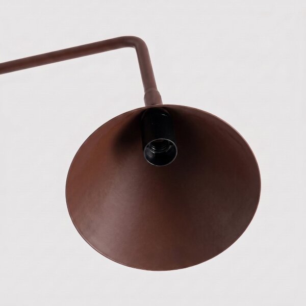 Tischlampe schwenkbar drehbar Stahl Braun E14 H:35cm