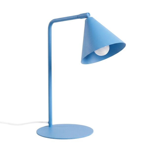 Tischlampe schwenkbar drehbar Stahl Hellblau E14 H:35cm