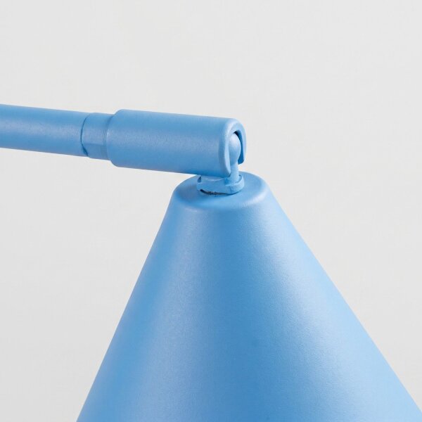 Tischlampe schwenkbar drehbar Stahl Hellblau E14 H:35cm