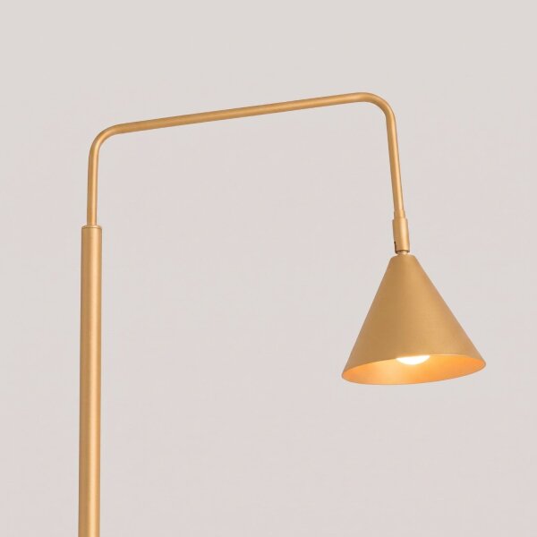 Stehlampe schwenkbar drehbar Stahl Gold E14 H:165cm
