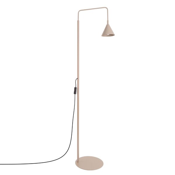 Stehlampe schwenkbar drehbar Stahl Taupe E14 H:165cm