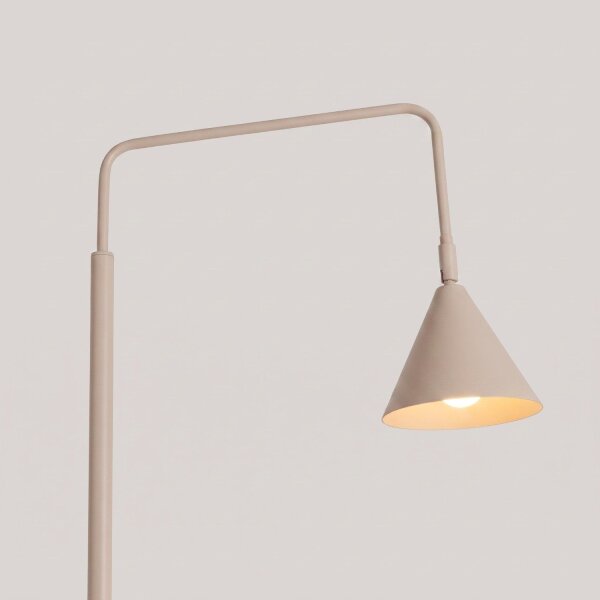 Stehlampe schwenkbar drehbar Stahl Taupe E14 H:165cm