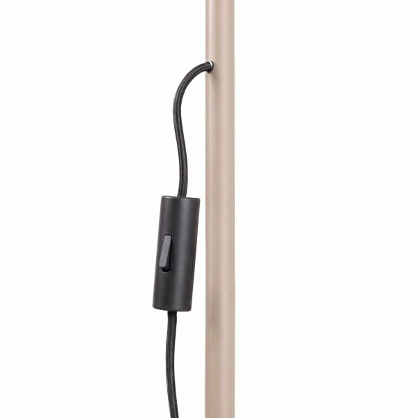 Stehlampe schwenkbar drehbar Stahl Taupe E14 H:165cm