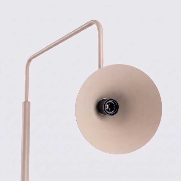 Stehlampe schwenkbar drehbar Stahl Taupe E14 H:165cm
