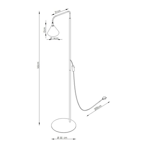 Stehlampe schwenkbar drehbar Stahl Ultramarin E14 165cm