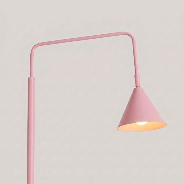 Stehlampe schwenkbar drehbar Stahl Rosa E14 H:165cm