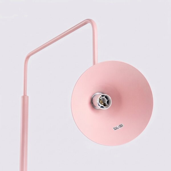 Stehlampe schwenkbar drehbar Stahl Rosa E14 H:165cm