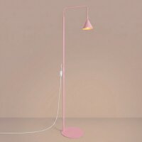 Stehlampe schwenkbar drehbar Stahl Rosa E14 H:165cm