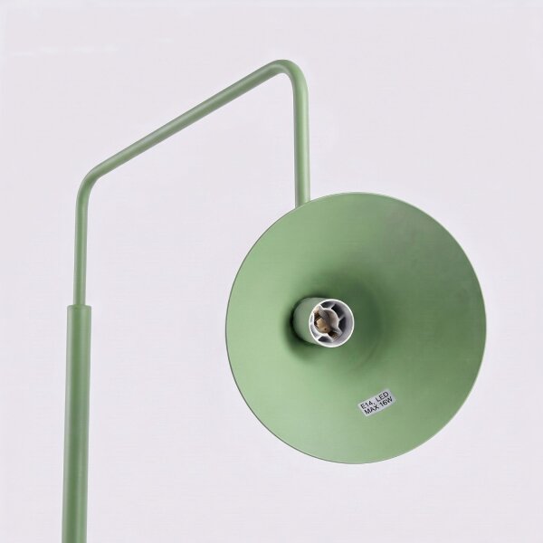Stehlampe schwenkbar drehbar Stahl Salbei E14 H:165cm