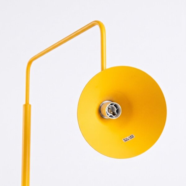 Stehlampe schwenkbar drehbar Stahl Gelb E14 H:165cm