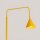 Stehlampe schwenkbar drehbar Stahl Gelb E14 H:165cm