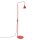 Stehlampe schwenkbar drehbar Stahl Rot E14 H:165cm