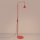 Stehlampe schwenkbar drehbar Stahl Rot E14 H:165cm