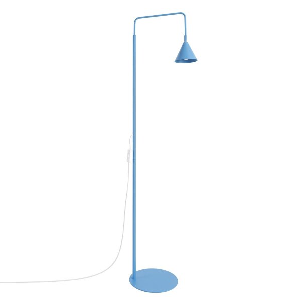 Stehlampe schwenkbar drehbar Stahl Hellblau E14 H:165cm