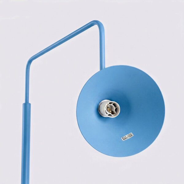 Stehlampe schwenkbar drehbar Stahl Hellblau E14 H:165cm