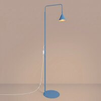 Stehlampe schwenkbar drehbar Stahl Hellblau E14 H:165cm