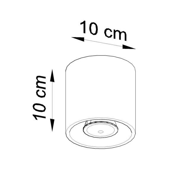 Deckenspot Aluminium Beige Modern GU10 B:10cm rund