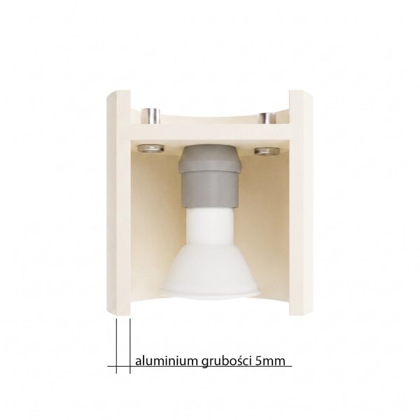 Deckenlampe Aluminium Beige 2-flammig GU10 L:26 cm
