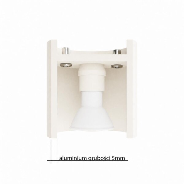 Wandlampe Up Down indirekt Aluminium Beige G9 10cm rund
