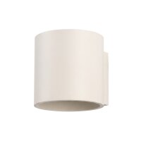 Wandlampe Up Down indirekt Aluminium Beige G9 10cm rund