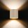 Wandlampe Up Down indirekt Aluminium Beige G9 10cm rund