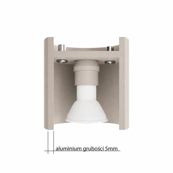 Deckenstrahler Modern Aluminium Taupe GU10 B:10 cm rund
