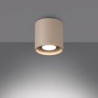 Deckenstrahler Modern Aluminium Taupe GU10 B:10 cm rund
