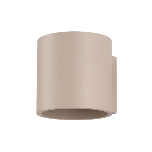Wandlampe Up Down indirekt Aluminium Taupe G9 10cm rund
