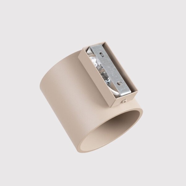 Wandlampe Up Down indirekt Aluminium Taupe G9 10cm rund