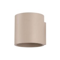 Wandlampe Up Down indirekt Aluminium Taupe G9 10cm rund