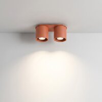 Deckenlampe Aluminium Ockerrot 2-flammig GU10 L:26cm