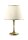Tischlampe PENELO in Messing Wei&szlig; 56cm Wohnzimmer