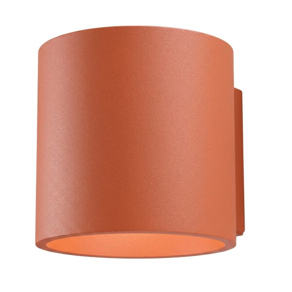 Wandlampe Up Down indirekt Aluminium Ockerrot G9 H:10cm