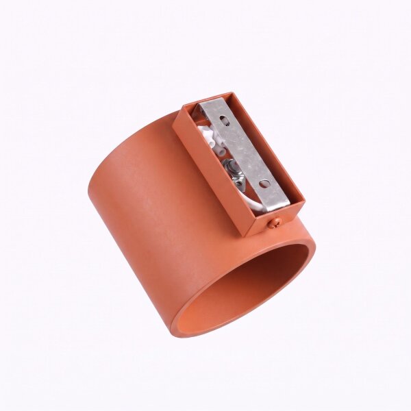 Wandlampe Up Down indirekt Aluminium Ockerrot G9 H:10cm