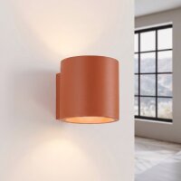 Wandlampe Up Down indirekt Aluminium Ockerrot G9 H:10cm