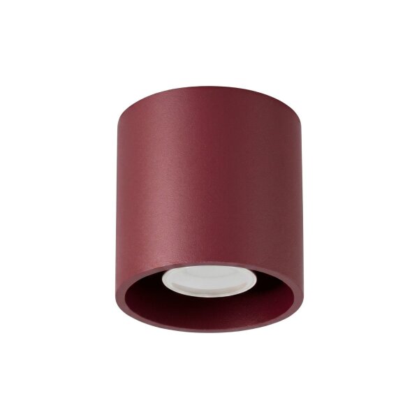 Deckenstrahler Aluminium Burgund GU10 L:10 cm rund