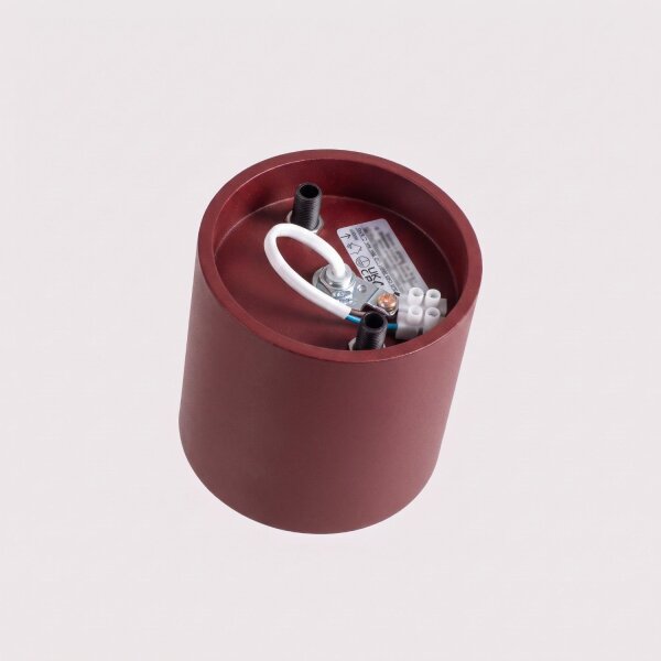 Deckenstrahler Aluminium Burgund GU10 L:10 cm rund
