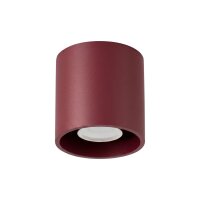 Deckenstrahler Aluminium Burgund GU10 L:10 cm rund