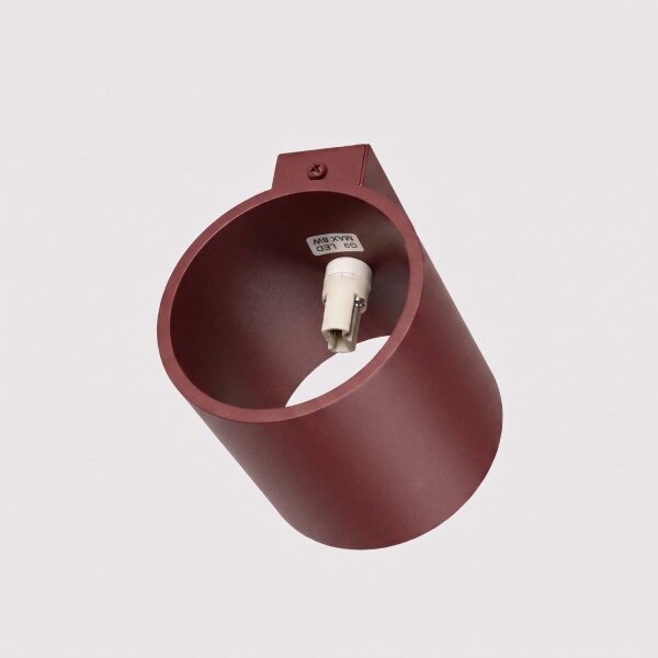 Wandlampe Up Down indirekt Aluminium Burgund G9 H:10cm