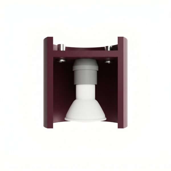 Wandlampe Up Down indirekt Aluminium Burgund G9 H:10cm