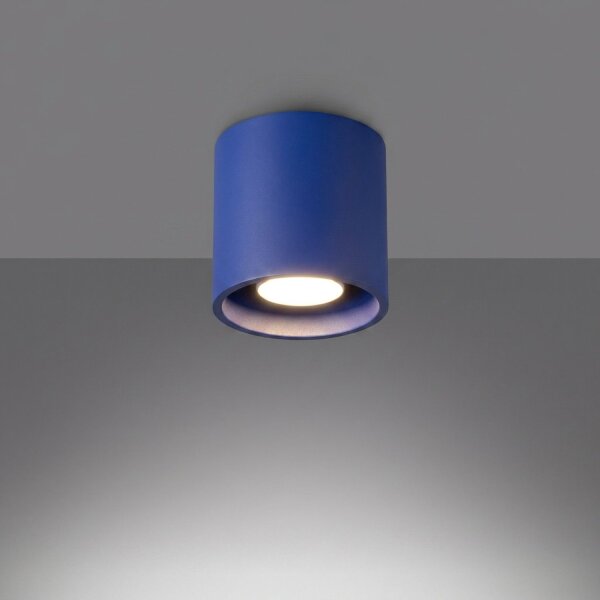 Deckenspot Aluminium Ultramarin GU10 B:10 cm rund