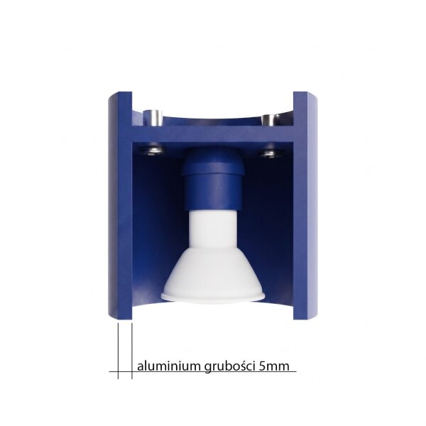 Deckenspot Aluminium Ultramarin GU10 B:10 cm rund