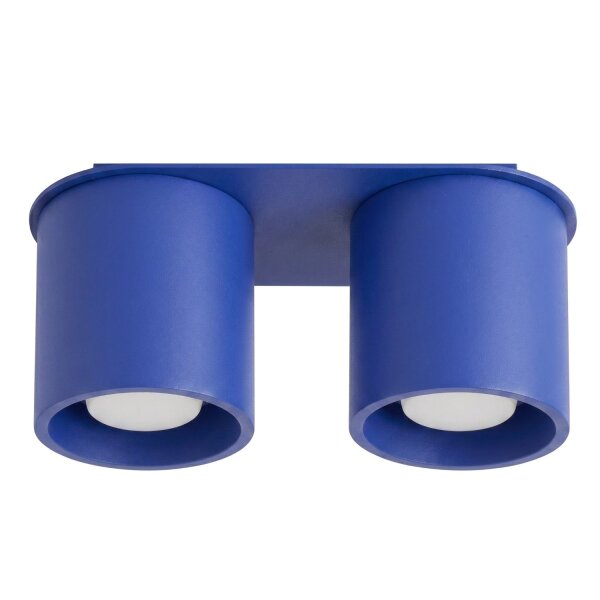 Deckenlampe Aluminium Ultramarin 2-flammig GU10 L:26cm