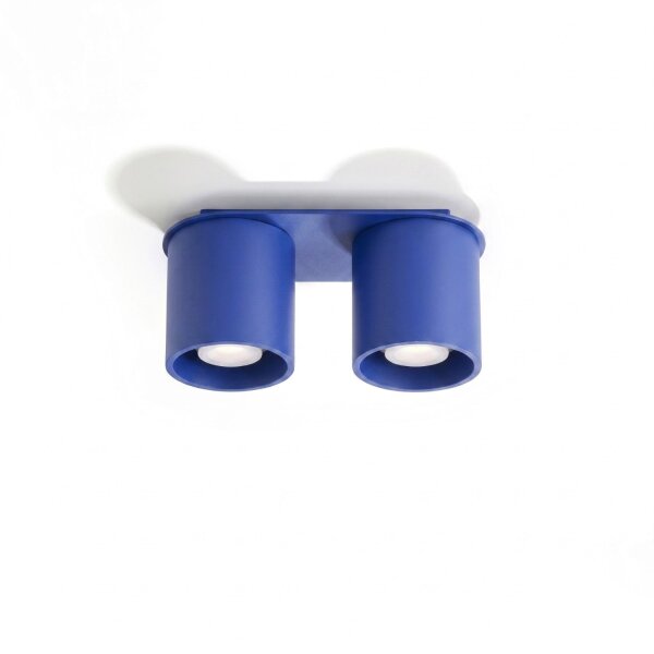 Deckenlampe Aluminium Ultramarin 2-flammig GU10 L:26cm