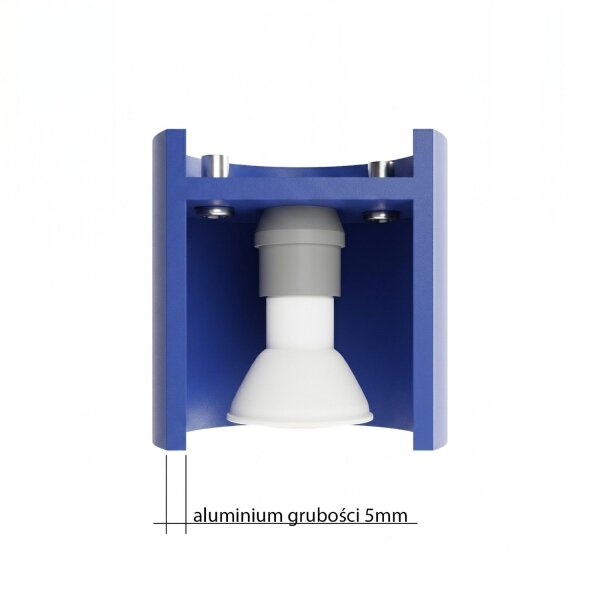 Deckenlampe Aluminium Ultramarin 2-flammig GU10 L:26cm