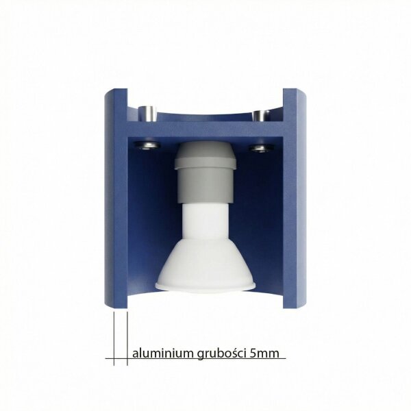 Wandlampe Up Down indirekt Aluminium Ultramarin G9 10cm