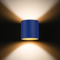 Wandlampe Up Down indirekt Aluminium Ultramarin G9 10cm