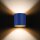 Wandlampe Up Down indirekt Aluminium Ultramarin G9 10cm