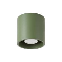 Deckenstrahler Aluminium Olivgrün GU10 B:10cm rund